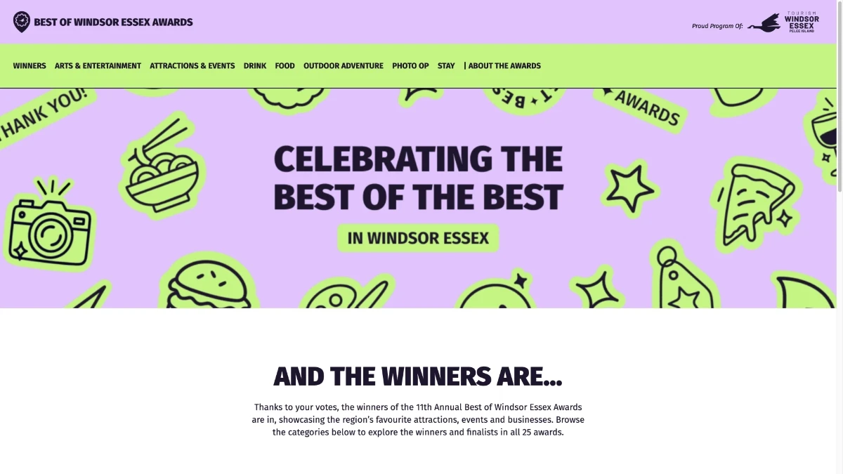 Best of Windsor-Essex home page screenshot